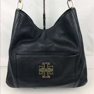 Tory Burch Britten Leather Hobo Shoulder Bag